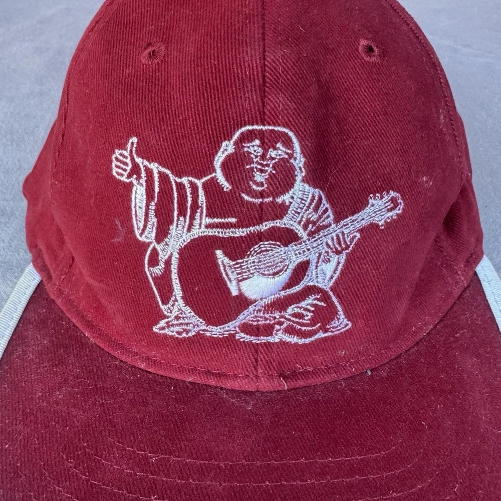 Vtg Y2K True Religion‎ Red Hat White Stitched Buddha